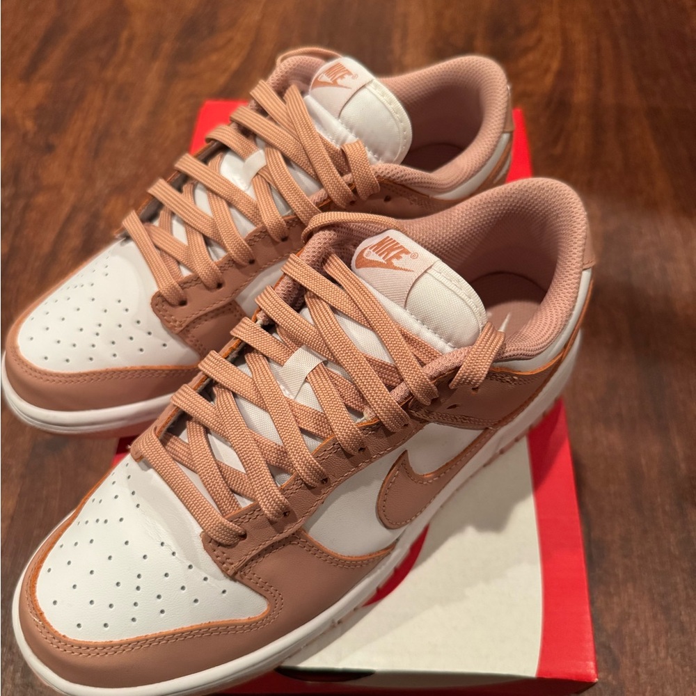 Nike Dunk Low- White/Rose Whisper Women’s size 8.5